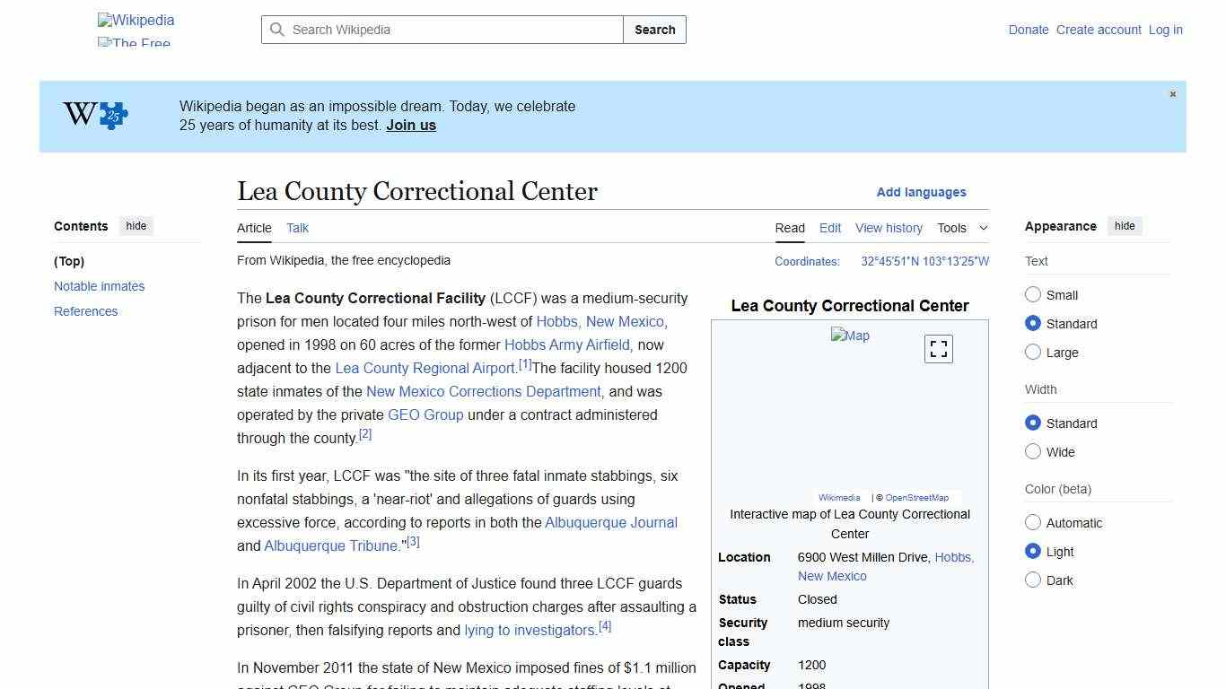 Lea County Correctional Center - Wikipedia